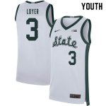 Youth Michigan State Spartans NCAA #3 Foster Loyer White Authentic Nike Retro Stitched College Basketball Jersey ZD32R41WE